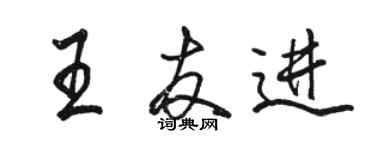 駱恆光王友進行書個性簽名怎么寫