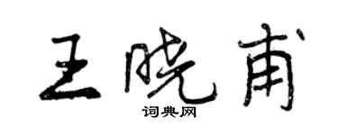 曾慶福王曉甫行書個性簽名怎么寫