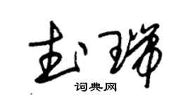 朱錫榮武瑞草書個性簽名怎么寫