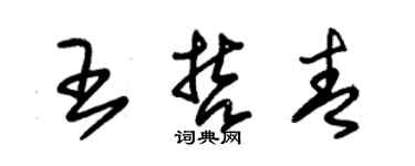 朱錫榮王哲青草書個性簽名怎么寫