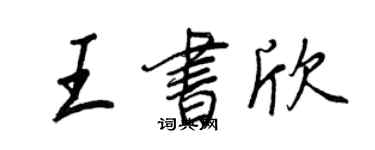 王正良王書欣行書個性簽名怎么寫