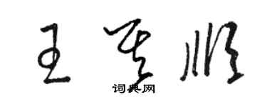 駱恆光王其順草書個性簽名怎么寫