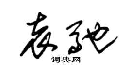 朱錫榮袁馳草書個性簽名怎么寫