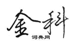 駱恆光金科行書個性簽名怎么寫