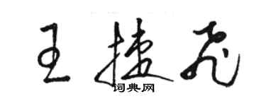 駱恆光王捷飛草書個性簽名怎么寫