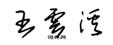朱錫榮王雲溪草書個性簽名怎么寫