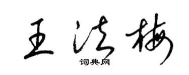 梁錦英王法梅草書個性簽名怎么寫
