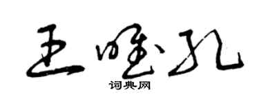曾慶福王唯孔草書個性簽名怎么寫