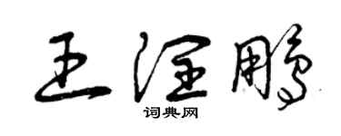 曾慶福王潤鵬草書個性簽名怎么寫