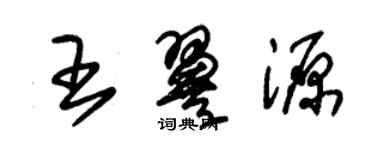 朱錫榮王翼源草書個性簽名怎么寫