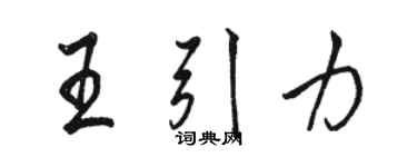 駱恆光王引力行書個性簽名怎么寫