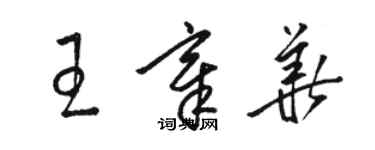 駱恆光王章華草書個性簽名怎么寫