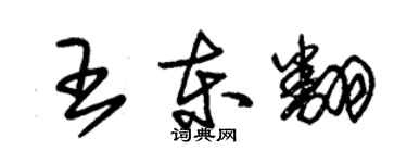 朱錫榮王東翻草書個性簽名怎么寫