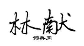 曾慶福林獻行書個性簽名怎么寫