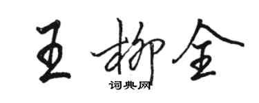 駱恆光王柳全行書個性簽名怎么寫