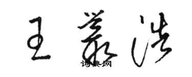 駱恆光王叢浩草書個性簽名怎么寫