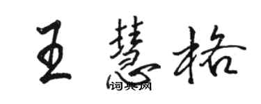 駱恆光王慧格行書個性簽名怎么寫