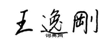 王正良王逸剛行書個性簽名怎么寫