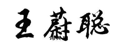 胡問遂王蔚聰行書個性簽名怎么寫