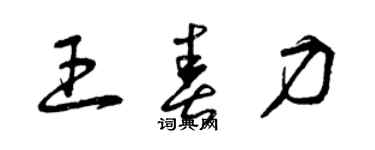 曾慶福王春力草書個性簽名怎么寫