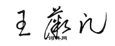 駱恆光王薇凡草書個性簽名怎么寫