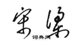 駱恆光宋梁草書個性簽名怎么寫