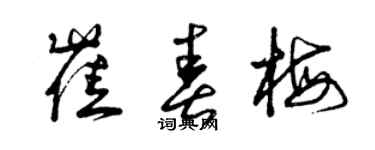 曾慶福崔春梅草書個性簽名怎么寫