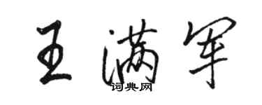 駱恆光王滿軍行書個性簽名怎么寫