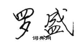 駱恆光羅盛行書個性簽名怎么寫