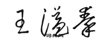 駱恆光王溢秦草書個性簽名怎么寫