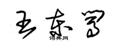 朱錫榮王東闖草書個性簽名怎么寫