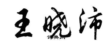 胡問遂王曉沛行書個性簽名怎么寫