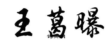 胡問遂王葛曝行書個性簽名怎么寫