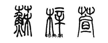 陳墨蘇梓萱篆書個性簽名怎么寫