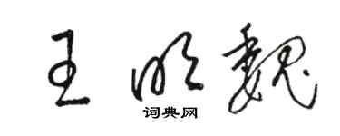 駱恆光王明魏草書個性簽名怎么寫