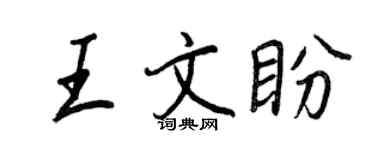 王正良王文盼行書個性簽名怎么寫