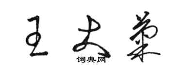 駱恆光王大菊草書個性簽名怎么寫