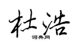 王正良杜浩行書個性簽名怎么寫