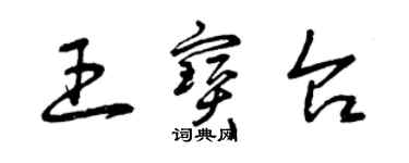 曾慶福王寶台草書個性簽名怎么寫