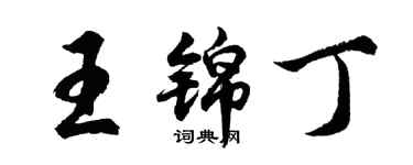 胡問遂王錦丁行書個性簽名怎么寫