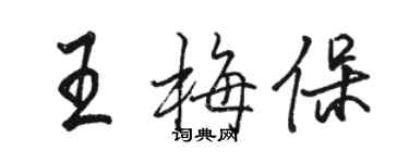 駱恆光王梅保行書個性簽名怎么寫