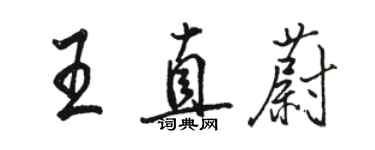 駱恆光王直蔚行書個性簽名怎么寫