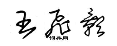 朱錫榮王飛影草書個性簽名怎么寫
