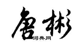 胡問遂唐彬行書個性簽名怎么寫