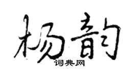 曾慶福楊韻行書個性簽名怎么寫