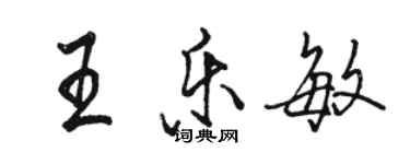 駱恆光王樂敏行書個性簽名怎么寫