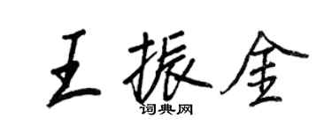 王正良王振金行書個性簽名怎么寫