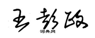 朱錫榮王彭政草書個性簽名怎么寫