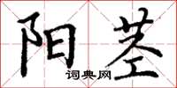 丁謙陽莖楷書怎么寫