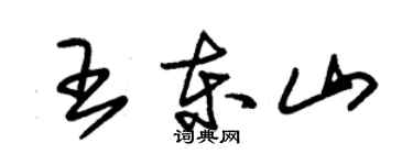 朱錫榮王東山草書個性簽名怎么寫